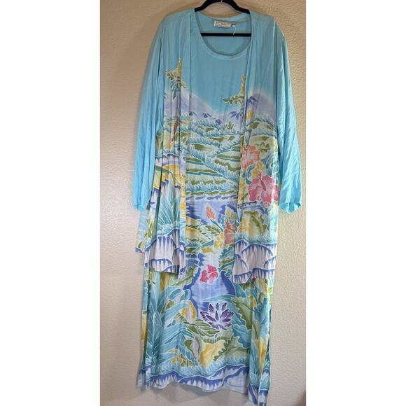 Vintage Eastern Sun Size XL 2-Piece Dress Art-to-wear Coastal Vacay Cruise - Picture 3 of 10
